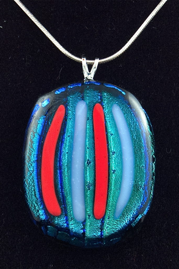 Handmade Silver Fused Glass Pendant Necklace By Mere Glass Jewellery |  notonthehighstreet.com