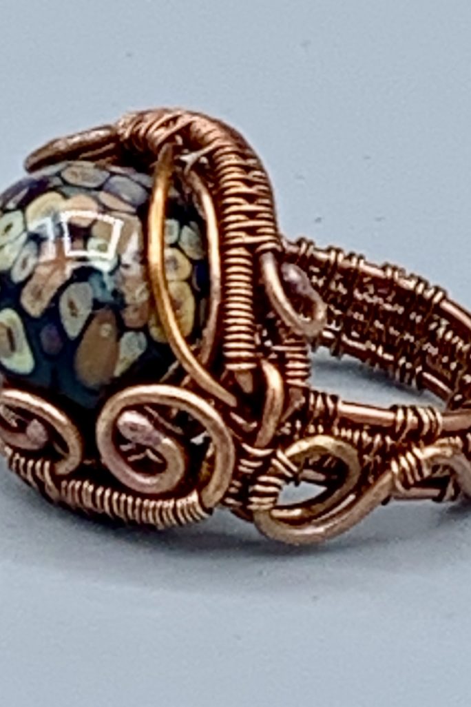 Antique Copper Wire-Woven Ring